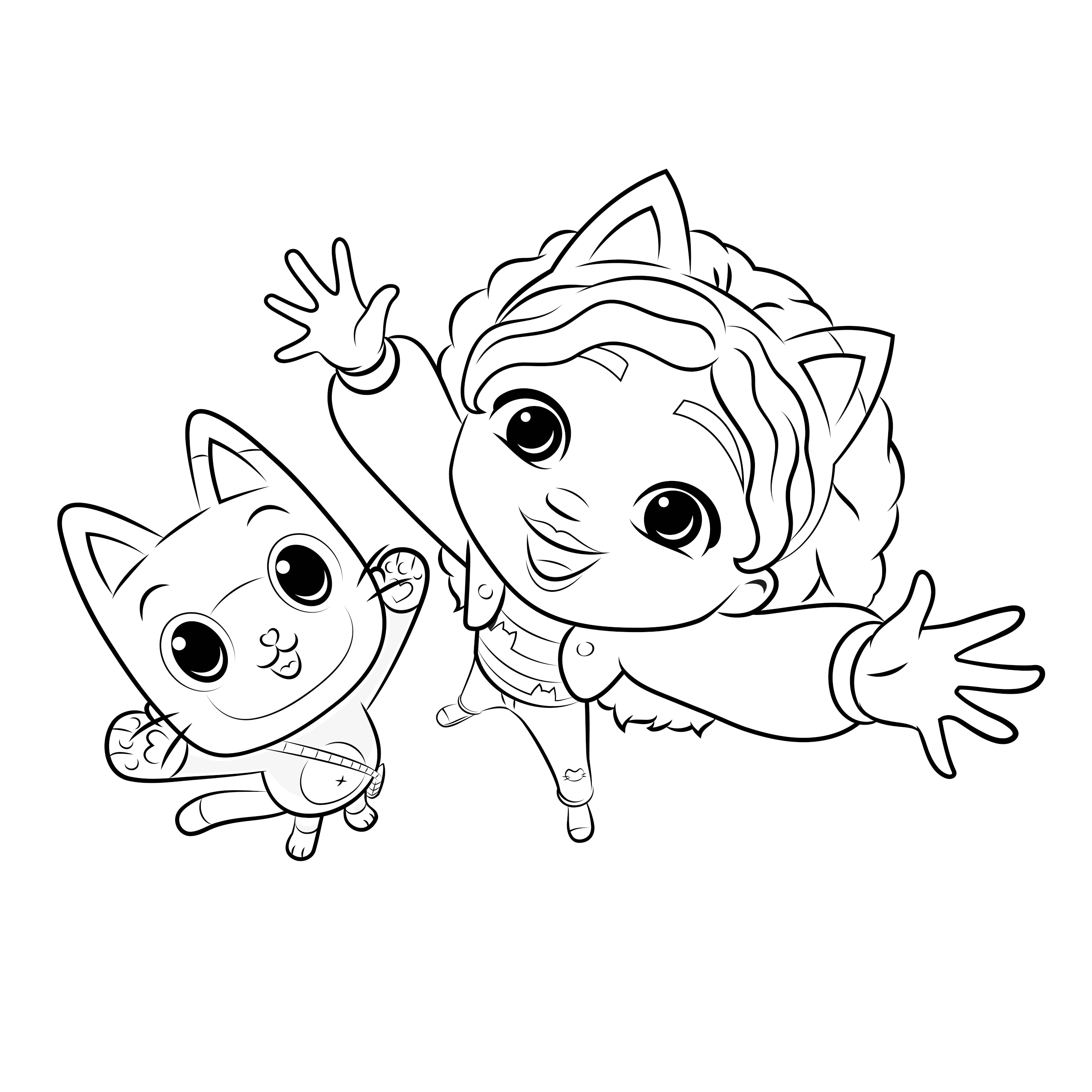 Gabby's Poppenhuis De Film winactie kleurplaat   