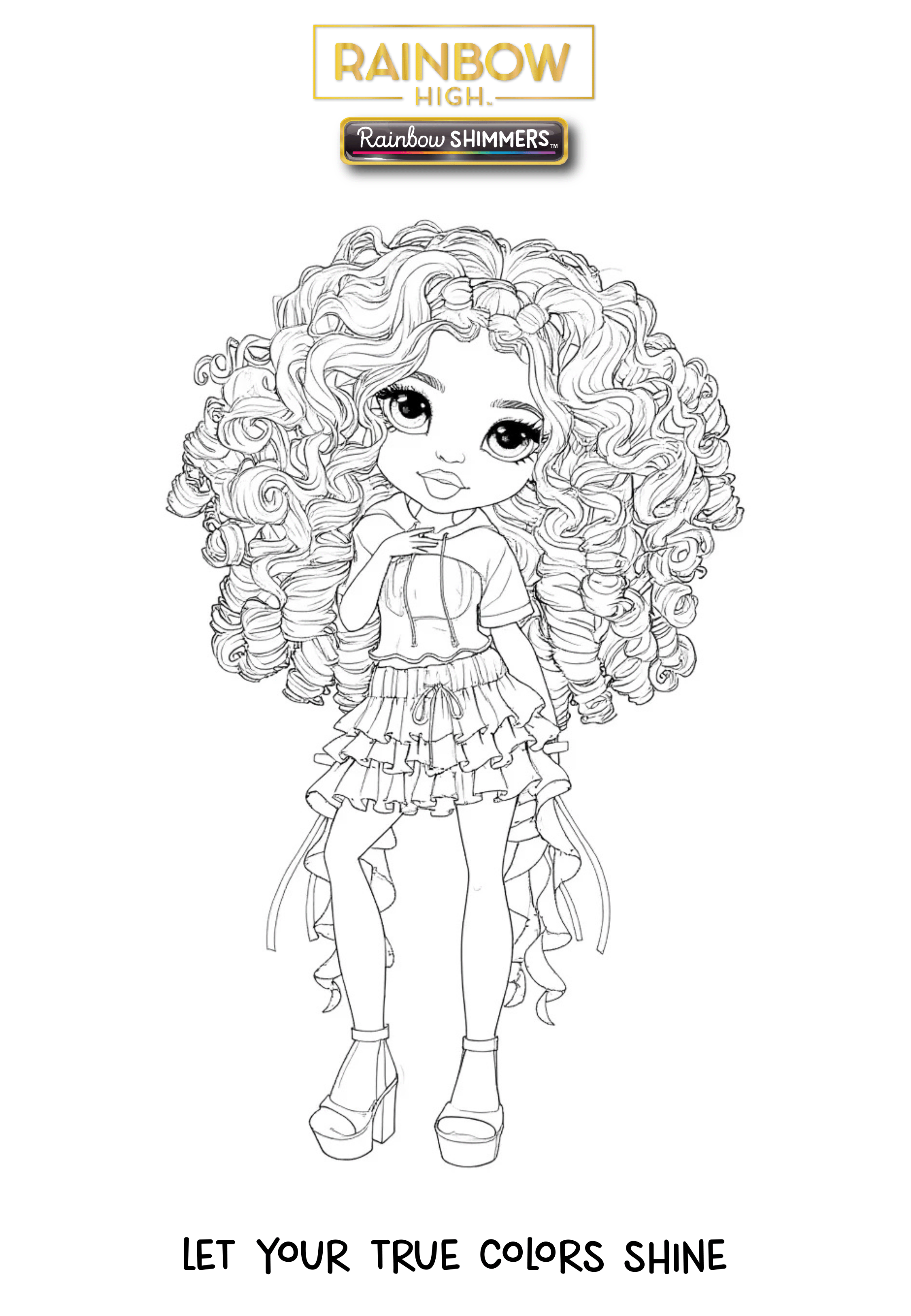 Rainbow High Shimmers Iris kleurplaat