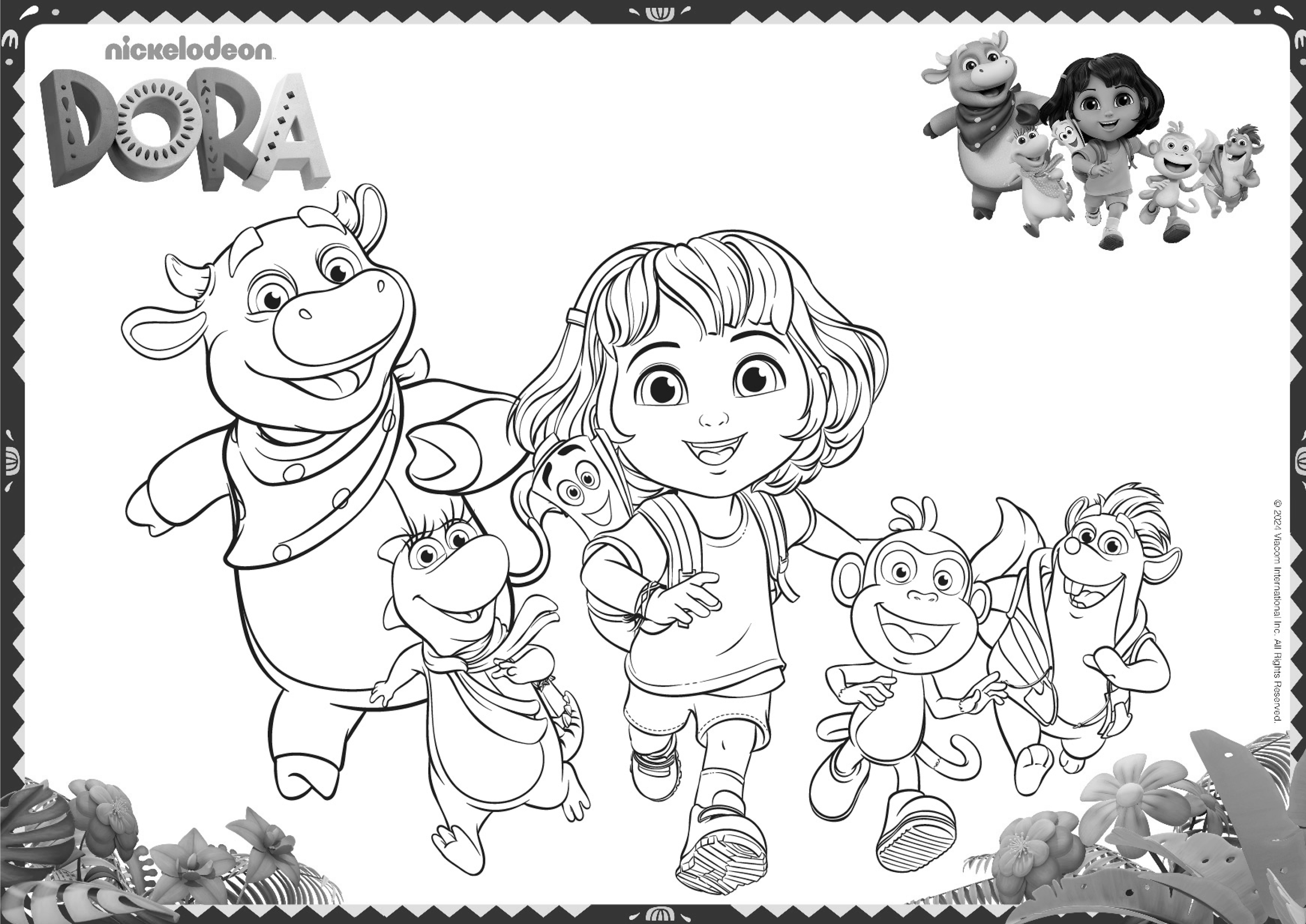 Dora en vrienden kleurplaat