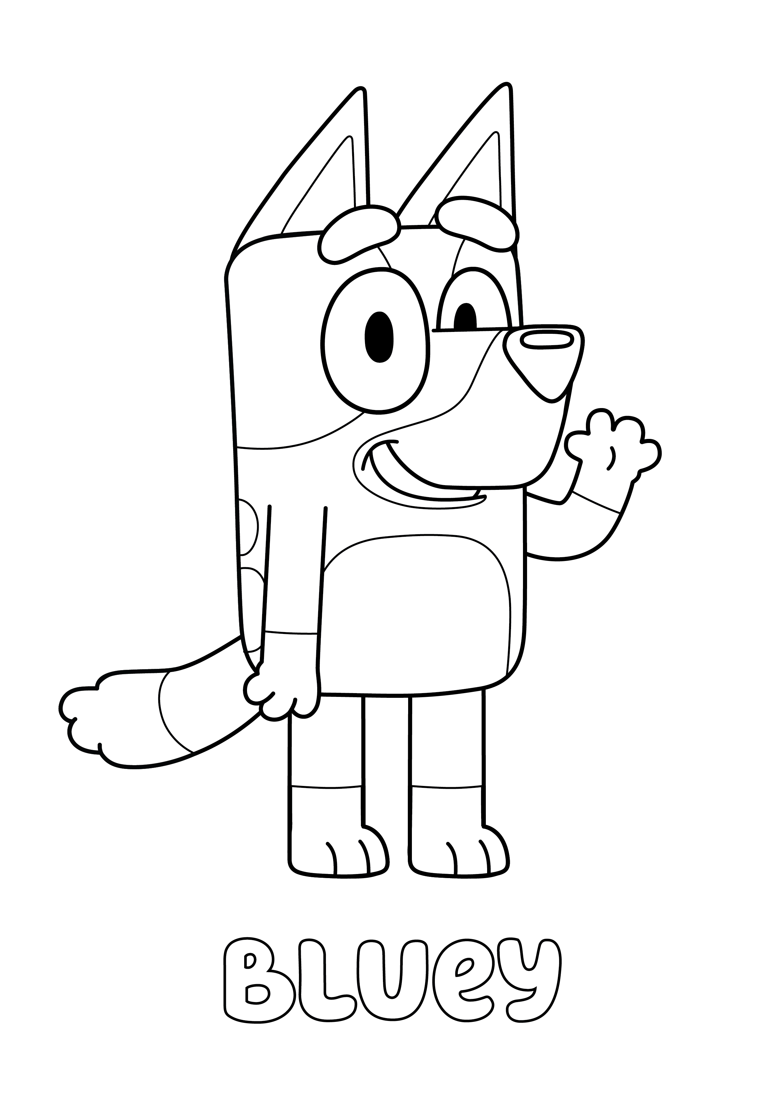 Bluey kleurplaat