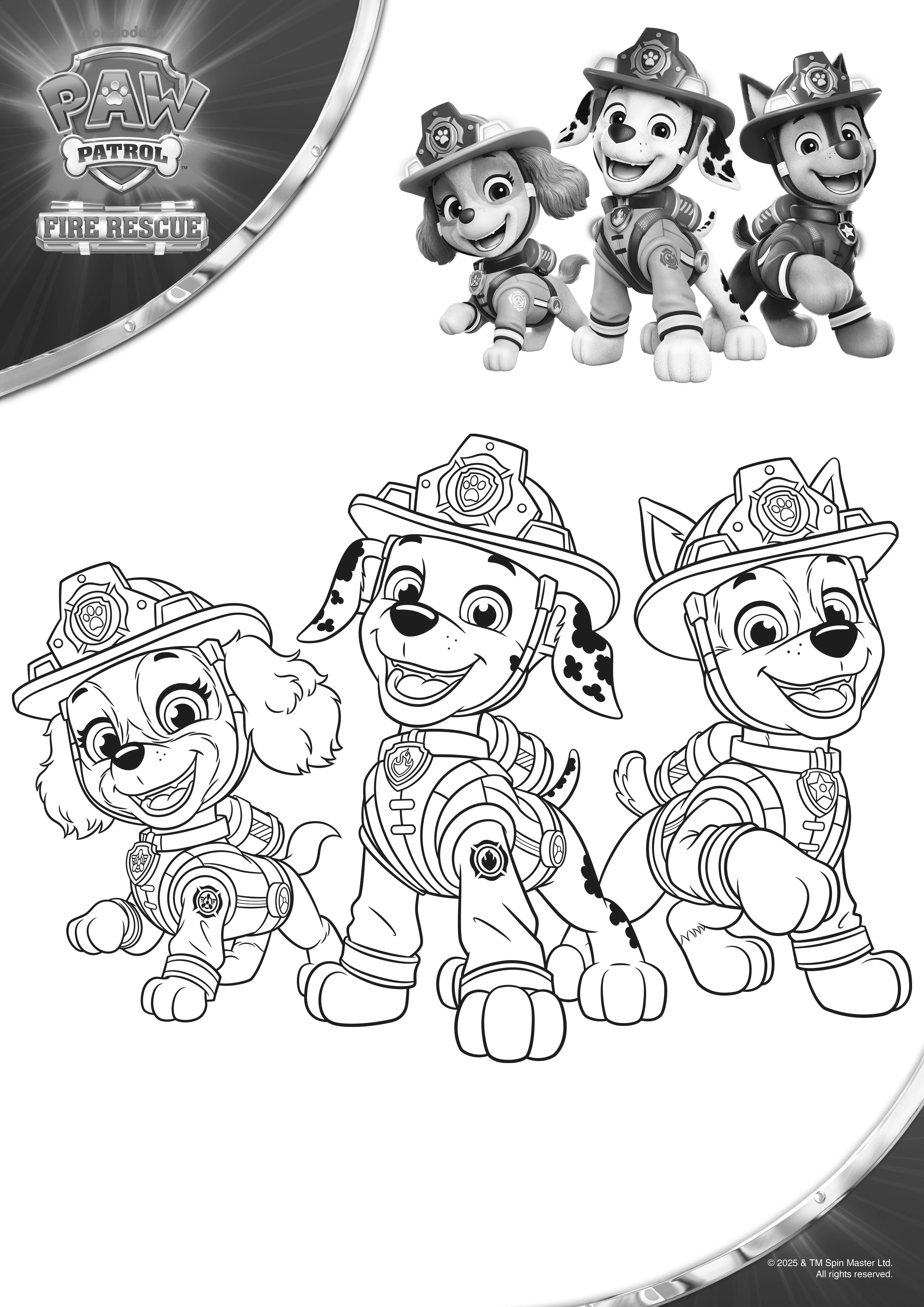 PAW Patrol kleurplaat