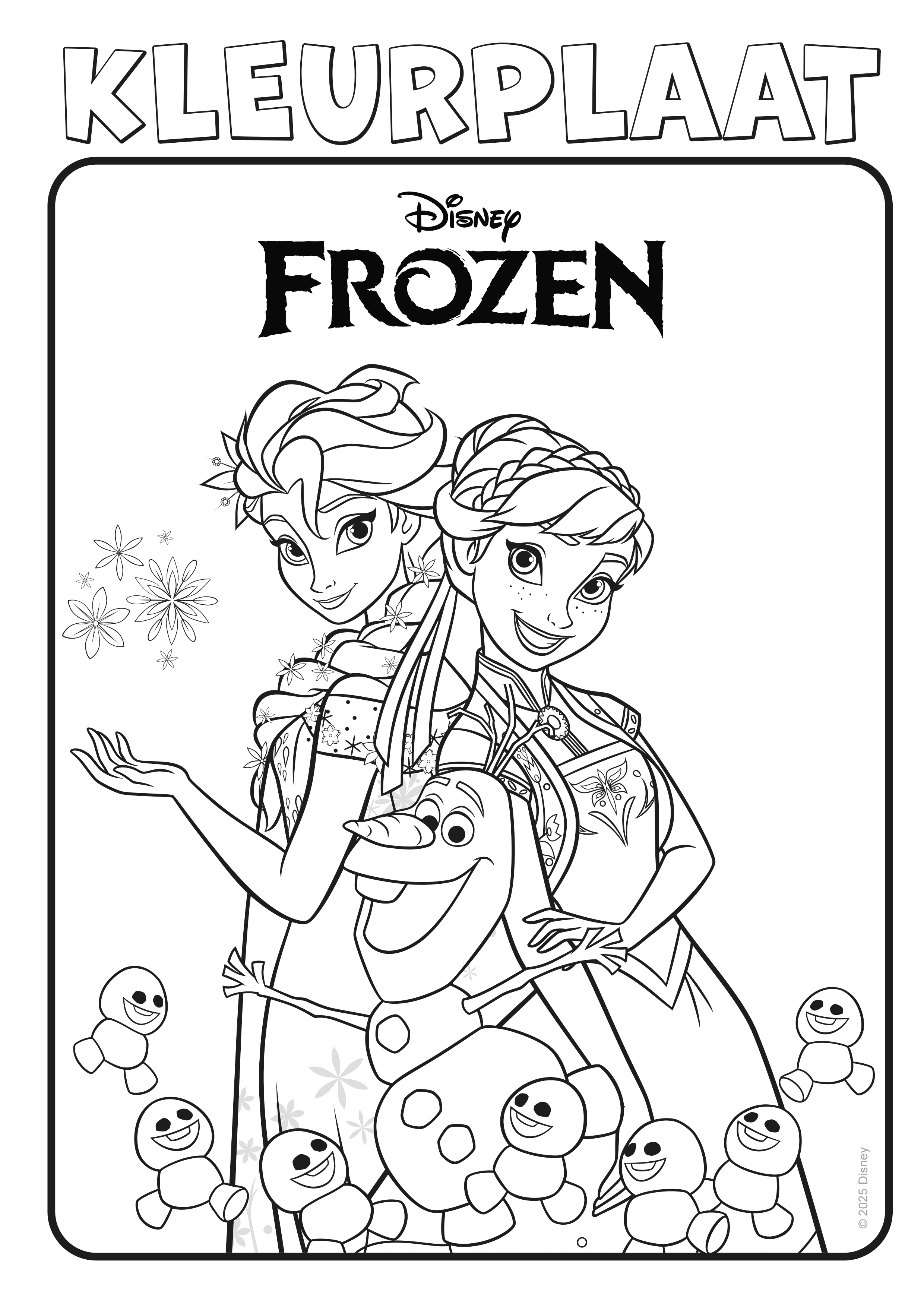 Disney Frozen kleurplaat