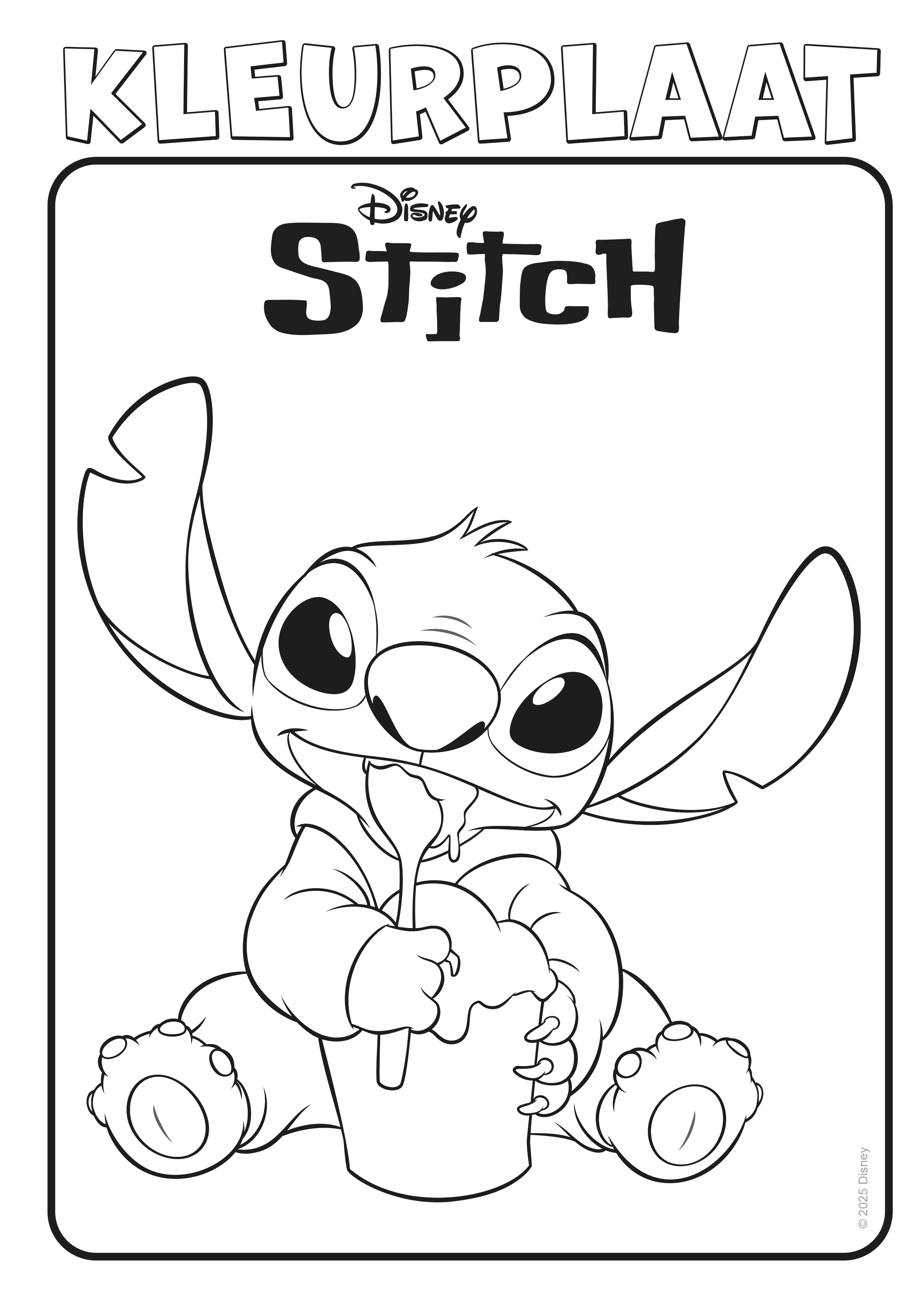 Disney Stitch kleurplaat
