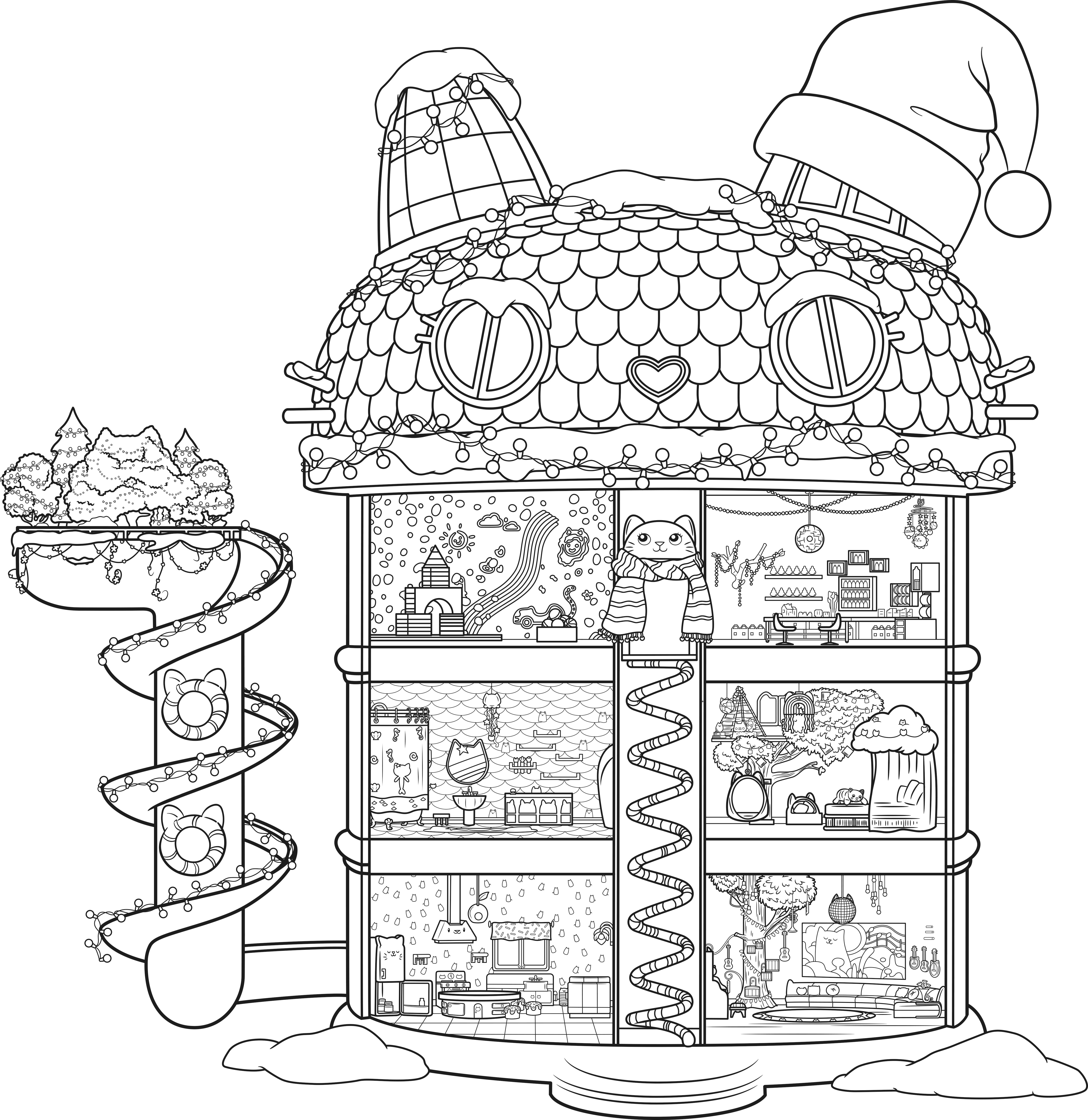 Gabby's Poppenhuis kleurplaat